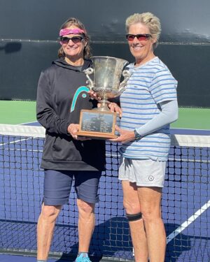 Diana Nyad Instagram - Check us out! Bonnie and I new champions of the Los Angeles Tennis Club over 65 Silver Fox tournament. Bonnie sublime with any racquet, former champ on the Pro Racquetball Tour. I rode her coattails yesterday, was proud of our focus and we had a ball!