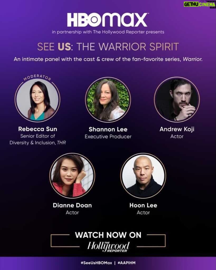 Dianne Doan Instagram - You know we couldn't let AAPI Heritage Month pass without having a discussion about #WarriorMax! I had the pleasure of (virtually) reuniting with the crew @therealshannonlee , @kojiandrew , @misterhoonlee and @hollywoodreporter Senior Editor of Diversity & Inclusion, @therebeccasun to talk about my role in the show, AAPI identity, culture and the significance of Season 3 coming back, all powered by @hbomax . Check out the full conversation now on hollywoodreporter.com! #SeeUsHBOMax #AAPIHM