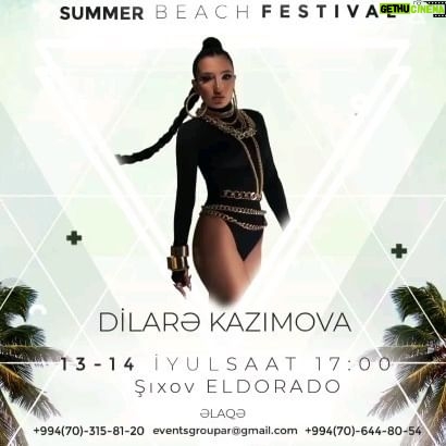 Dilara Kazimova Instagram - DİLARƏ KAZIMOVA 13-14 iyul tarixində Brightest Light Festival səhnəsində. “BRIGHTEST LIGHT SUMMER BEACH FEST 2024” 13-14 iyul tarixində Eldorado Beach-də, gənclərin ən böyük, dinamik və bənzərsiz əyləncəli festivalı ilə sizi qarşılayacaq. Saysız hədiyyələr, şou proqramlar, müxtəlif oyunlar və möhtəşəm əyləncə ilə bizimlə birgə yayın dadını çıxarmağ istəyirsənsə, elə indi biletini al və səndə bizə qatıl! 📍 Eldorado Beach Şıxov 📆 13-14 iyul 2024 🎫 13 iyul tarixi üçün standart bilet 25 AZN 🎫 14 iyul tarixi üçün Standart bilet 25 AZN 🎫 13-14 iyul tarixi üçün Medium bilet 35 AZN 🎫 13-14 iyul tarixi üçün V.İ.P bilet 350 AZN Biletlər və ətraflı məlumat üçün aşağıdakı əlaqə vasitələrinə müraciət edə bilərsiniz. 📩 eventsgroupar@gmail.com 📞 994 70 644 80 54 📞 994 70 315 81 20 #areventsgroup #brightestlightfestival2024