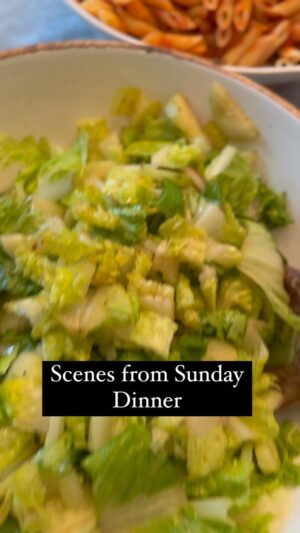 Dina Deleasa Instagram - I realized today that part of why I love Sunday Dinner is the routine. There is a safe feeling that the familiar brings, along with the warmth of tradition. Knowing what to expect lessens anxiety, talking to those around the table can give your brain a much need break . The whole day, from mornings at church to turning in full, planning for the week ahead. 

Looking forward sharing recipes that will hopefully help you add this scene to your life 💕 

#dishitgirl #sundaydinners #atthekitchensink #dishspiration #italiandinner #familystyledinner
