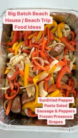 Dina Deleasa Instagram - Who doesn’t love a beach or lake house full of family and friends? Some of my favorite summer memories involve crabbing at my uncles house and now our annual family trip .

Big batch cooking is a must! Some of my favorites :
☀️sausage & peppers
☀️ eggplant caponata pasta salad
☀️tomato, mozzarella, and pesto pasta salad
☀️Italian “sub” bread ( cookbook recipe 😉)
☀️frozen Prosecco soaked grapes make great ice cubes in a sangria !
☀️ freshly made burger patty’s! I will give you my recipe tomorrow in stories !

All recipes can be found on dishitgirl.com

#dishitgirl #beachbabe #beachrecipes #pastasalad #cookingforacrowd