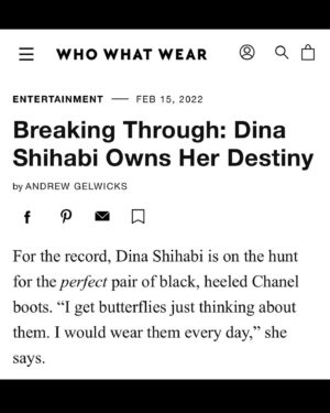 Dina Shihabi Instagram - Loved this. Thank you lovely @andrewgelwicks @jbake21 @whowhatwear 🌹link in my bio💋 

Photo by my dear @ryanpfluger 
H&M/u @kattthompson @pircillapae 
Styling @oliver_vaughn
