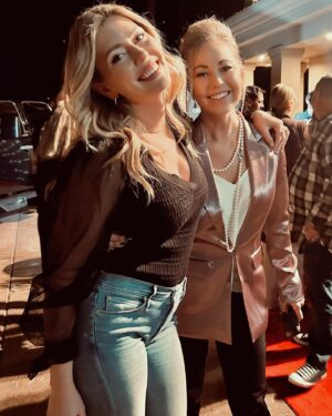 Diora Baird Instagram - Thanks for letting me wear the badge @officialshanestanley 🎥 #NightTrain 
Note to self: never refuse hair & makeup on camera again kayyyythanks 🤗🙃👋 #Cheetos