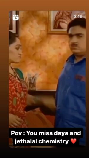 Disha Vakani Instagram - Comment a ❤️ if you miss daya and jethalal chemistry