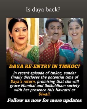 Disha Vakani Instagram - Is daya back?