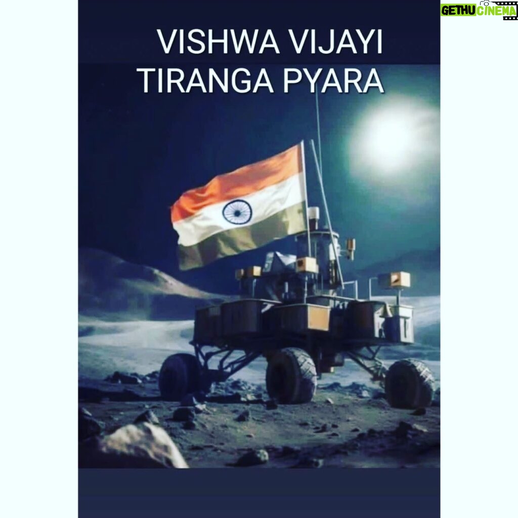 Divya Seth Shah Instagram - This Victory is for Years of Hard work Sacrifices Brilliance Belief The Incredible Scientists of ISRO 🙏🏻Thank You May this Achievement propel Economic & Scientific Growth for My country and the 🌎 Indians have always loved the Moon! We consider it our ‘mama’ Just in time for Rakhi 🥺❤️ . . . #india #indialandingonmoon #softlanding #southpole #first #science #scientist #victory #sohappy #🙏🏻