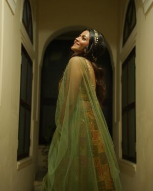 Divyanganaa Jain Instagram - Finally sharing pictures from my sister’s wedding 🥹 
Day 1: Sagai ceremony/ sundowner. 
Wearing- @the_adhya_designer ❤️
Clicked by - @shashankjainfilms 😎
HMU - yours truly ☺️
#divyanganaajain #divyanganajain #indianweddings #jaipurweddings