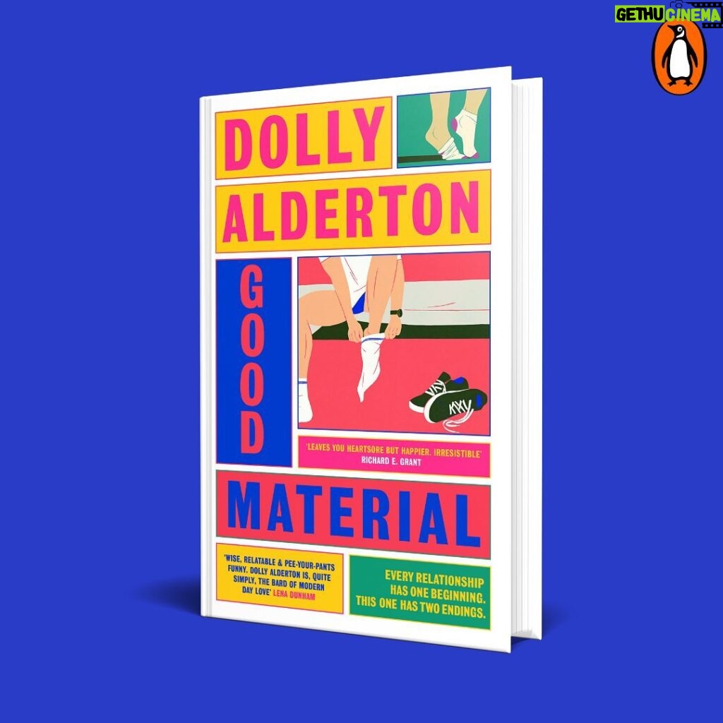 Dolly Alderton Instagram - Cover reveal! Good Material, a novel about heartbreak, is coming November 2023. I turned my heart inside-out and shook out everything I found in there to write this one. Thank you @lenadunham and @richard.e.grant for reading it early ❤️. You can pre-order a signed copy from @waterstones through the link in my bio to have it in your hands on the day of publication. @penguinfigtree @penguinukbooks