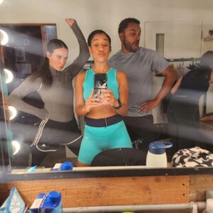 Dominique Tipper Instagram - I cannot believe we are about to perform our final two shows today. I cannot believe I am at the end of the run of my FIRST EVER theatre show. I cannot believe I DID that. When @wiebke.green said to me in the beginning that one of the most important things for her, with this play, is that I keep it "pacy", I don't think I quite realised what 90 minutes of that meant 😅. This has been an absolute trial by fire. I cannot tell you how many times I wrestled with the idea of failing and the amount of times @sopedirisu held me up and told me I GOT THIS. I turned to my friends and my family like a deer in headlights every time they asked me "how is it" and when I told them I was absolutely shitting myself, and I have no idea what Ive got myself into, they reassured me that I'd be OK and that I ALWAYS do this. In at the deep end and swim out. And now I'm here and it was OK. It was more than OK! I have felt small and big and vulnerable and low and high and triumphant and exhausted and ALL OF THE THINGS. A journey of epic proportions alongside my absolute DREAM Co stars @s_rch_ and @andre_bullock and our WONDERFUL SM @gwenan_holly and our FEARLESS and BRILLIANT director @wiebke.green. EVERYDAY y'all gave everything and showed the fuck UP. I couldn't imagine doing this with any other team. You are all the absolute best and Ive loved every moment with you. Thank you to everyone that came out to see us. And for everyone that's coming this afternoon and tonight, we can not WAIT to share our final day with you. What a TRIP. What a JOURNEY down the canal through my beloved, ever-changing London. SASKIA (Dunne) DONE! (drops mic) ❤️❤️❤️❤️❤️
.
.
.
Thank you to Kit and Martha and Julien for adding your creative beauty to the whole and bringing this show to life.
.
.
.
Thank you to everyone at @ruaarts and the @arcolatheatre and Mr @maxwilkinson_ for creating the world we get to play in every night ❤️❤️❤️❤️❤️

#Unionplay