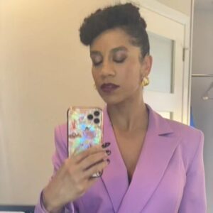 Dominique Tipper Instagram - Finally, you get to meet Brendaaaaa fucking Holland.
Thanks for all your delightful messages about her in Ep 7. I cannot tell you how delicious it was to not only play her but do all my scenes alongside my fav bitch @kiersey . We had a ball. Most of these pics are of me in my costumes, which were made from scratch and of all my beautiful hair and make up looks which were also made from scratch 😝. I couldn't believe I got to finally wear heels on screen after years of jumpsuits and army gear haha. Massive shout out to @christopherhargadondesign and his team for creating these pieces for me. I looked forward to my fittings SO MUCH, and also Debra Wiebe and her team, in particular my babe @liliaafsahi whose chair was an actual dream to be in. I was looked after and created for in a way that has been so rare having afro hair. There were options, there was creativity, there was play, there was collaboration, and it felt exactly how it should be when it comes to creating a character. Anyway. Rant over. Hope you're enjoying Monarch Legacy of Monsters on @appletv 🦖🦖🦖
Keep watching ❤️