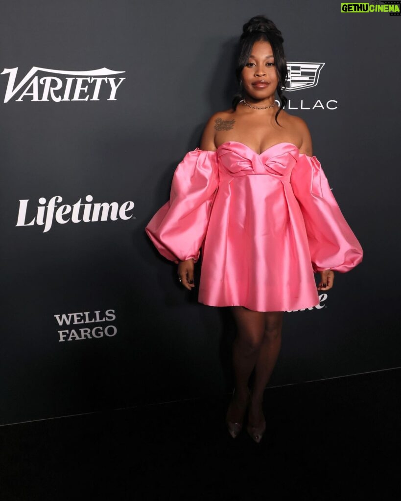 Dominique Fishback Instagram - Galinda , anyone? Thank you so much @variety for including me in such a beautiful night back. 💞💞💞So much love and huge congratulations to the honorees.