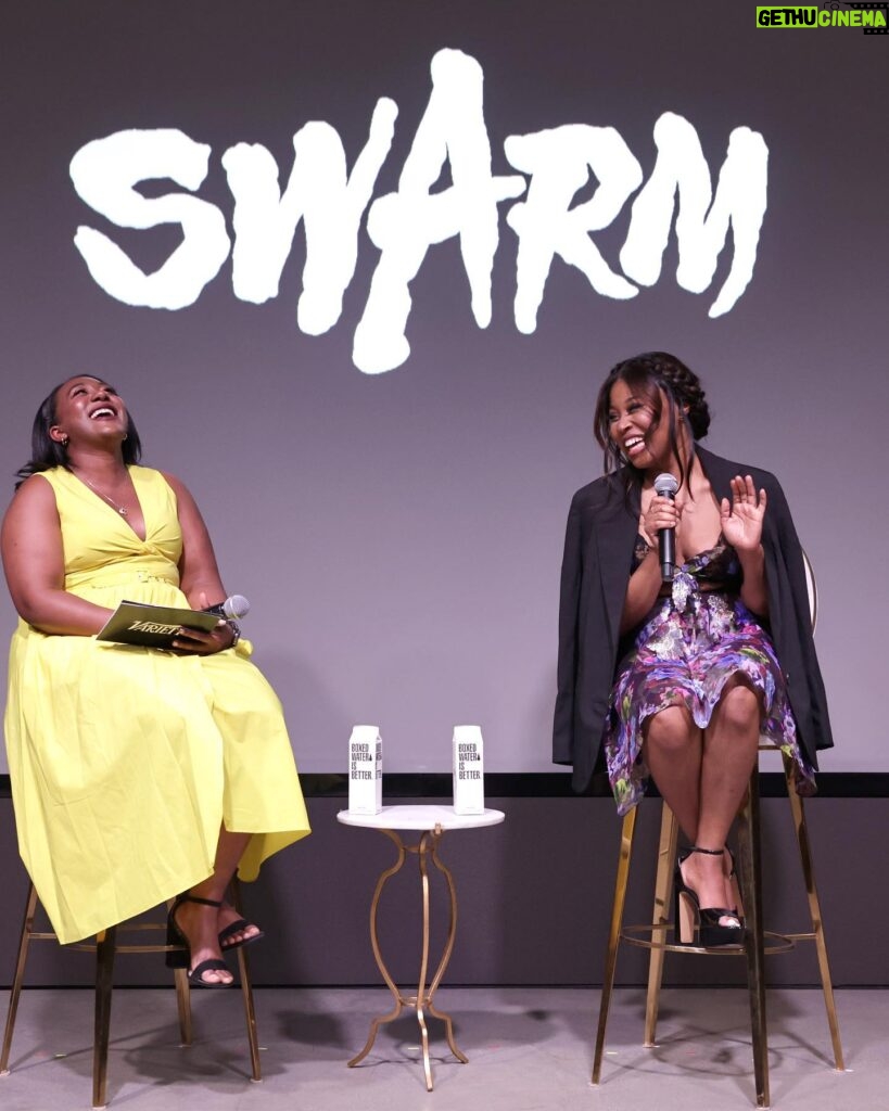 Dominique Fishback Instagram - Such a beautiful night, sharing insight on behalf of team #swarm at the #fyc panel. We had a packed house and everyone stayed around. Dre was such an honor to get to play. To share the deepest parts of my process for bringing character to life was cathartic. So proud of the work everyone did on this show @janinenabers @donaldglover and thankful to the @televisionacad for giving space for artists to talk about the whys and how’s of bringing art to life .