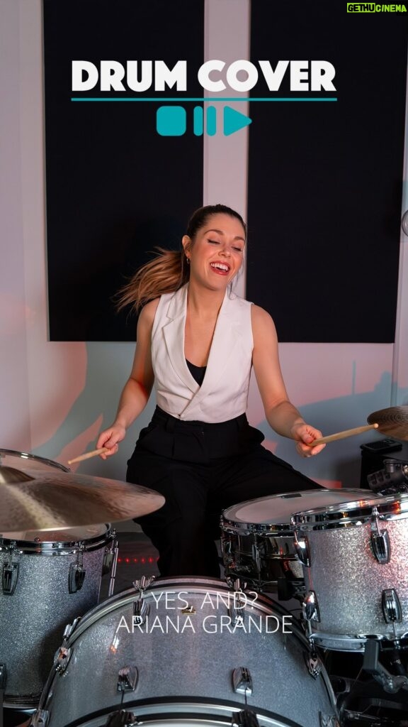 Domino Santantonio Instagram - Drumroll, please! 🥁✨ Check out Domino’s new drum cover of Ariana Grande’s ‚Yes, and?‘ It’s pure 🔥 vibes! Feel the beat and groove along! 🎶 #yesand #arianagrande #popdrumming #fastfills #drumming #drumbash #dominosantantonio #thomann