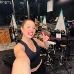 Domino Santantonio Instagram – My happy face after doing the last show of the year!!! Hope you’re having wonderful holidays 🥹🥂✨🥁