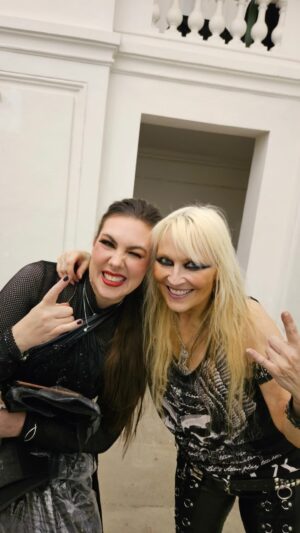 Doro Pesch Instagram - Two girls having some backstage fun 💃💃
🤘💪❤️🙏
Love, Doro
-
@elizeryd 
@amarantheofficial 
-
-
-
-
#doropesch #conqueress #allweare #warlock #allformetal #triumphandagony #dorofürimmer #metal #heavymetal #rock #metalhead #metalqueen #queenofmetal #fürimmer #doro40 #metalheads #rocknroll #hairmetal #blondeshavemorefun #vegan #soberlife #nuclearblastrecords @nuclearblastrecords #monstersofrock #monstersofrockradio @rockcastle.cz #rockcastle #elizeryd #amaranthe
