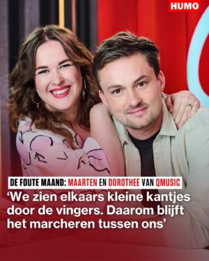 Dorothee Dauwe Instagram - t Is Foute Maand op @qmusic_be , wat inhoudt dat in juni nóg foutere muziek wordt gedraaid dan – sorry, we konden ’m niet laten liggen – gewoonlijk op Vlaanderens op één na populairste radiozender.

Traditiegetrouw zijn @maartn en @dodauwe de ringleaders: niet alleen presenteren ze ‘Het Foute Uur’ en ‘De Foute 728’, op 28 juni zullen ze ook De Foute Party in foute banen leiden.

‘Ik heb begrip voor Maartens verstrooidheid, al wordt het me soms weleens te veel. Dan laat ik het hem ook weten: ‘Maarten, je werkt op mijn systeem. Wil je alsjeblieft nú luisteren?’ Zo gaat het bij ons wel.’

Lees het volledige interview in onze app.