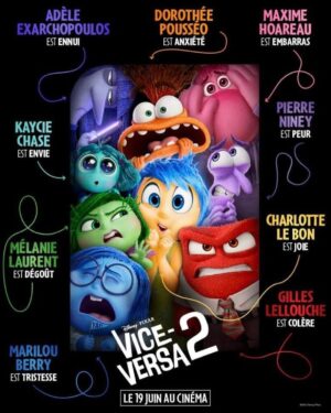 Dorothée Pousséo Instagram - Aucun mot ne serait assez fort pour exprimer ma reconnaissance… merci @disneyfr @pixar  de me faire toujours confiance. Merci pour ce merveilleux rôle (de composition pour ceux qui me connaissent!), qu’est Anxiété. Merci de me mettre en lumière aux côtés de ces sublimes comédiens reconnus sur cette scène mythique @legrandrex ! Je suis que « joie » maintenant !! 
Rdv dans les salles pour VICE VERSA 2 🩷