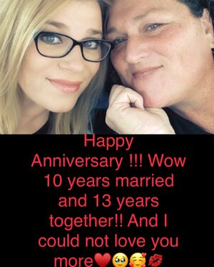 Dot-Marie Jones Instagram - HAPPY ANNIVERSARY MY BABY @bridgettcjones THANK YOU FOR CHANGING MY LIFE !! WE HAVE HAD A HELL OF A RIDE! I CAN’T WAIT FOR THE NEXT 10!💋♥️FOREVER AND ALWAYS I LOVE YOU ❤️ YOU’RE THE BEST DREAM COME TRUE!! I LOVE YOU