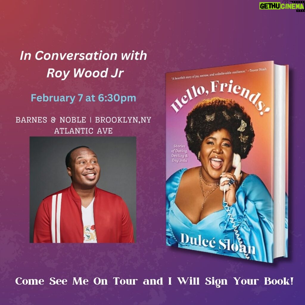 Dulcé Sloan Instagram - Friends! Me and @roywoodjr are getting together to have a chit chat at the @barnesandnoble in Brooklyn about my book. Followed by a book signing. Follow the link in my bio for more information. #HelloFriends #Andscape #Thankful #1DayToPubDay #booksigning #barnesandnoble #roywoodjr #thedailyshow