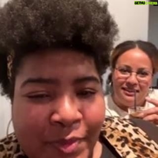 Dulcé Sloan Instagram - Spreading love to the boys on the inside. You never know who can hop in the live! Going live backstage @thecomedyclubkc with my sissy @madison_shepard