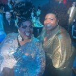 Dulcé Sloan Instagram - The @glaad media awards were a dream. My Prima @irenesmorales took EVERY PICTURE and it was needed. I saw all my favorite people and got to celebrate a community that has always celebrated me. Thank you for the love and the nomination. I lost the award to @iamjhud which is a huge honor. Dress: Liquid Gold Colla Voce dress @byvinnik Necklace & bracelet: @inc_rtw Styled by @styleethic