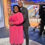Dulcé Sloan Instagram - Last week was a whirlwind of press and blessings! @abcgma3 with @vladduthierscbs and @gayleking (she read my book and loved it! 😮) @abcgma3 with @demarcomorgan trying my best to make @michaelstrahan jealous (didn’t work 🥺 lol) and my book signing in @bnclarendon where @aminahimani blessed me with her presence! Dress 1: @eloquii Dress 2: @torrid Thank you for all the love!
