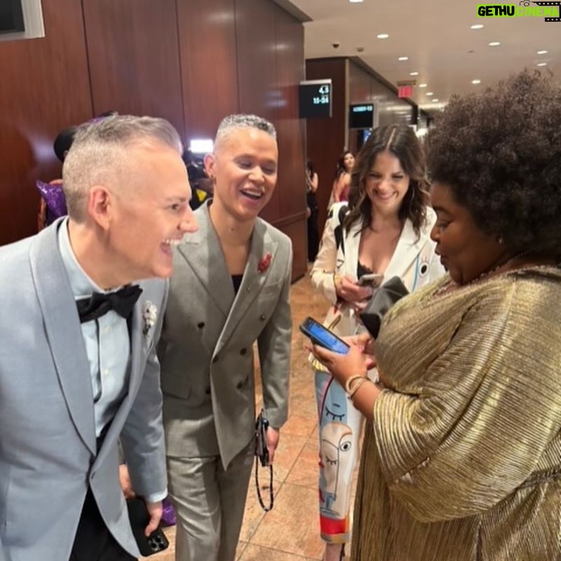 Dulcé Sloan Instagram - The @glaad media awards were a dream. My Prima @irenesmorales took EVERY PICTURE and it was needed. I saw all my favorite people and got to celebrate a community that has always celebrated me. Thank you for the love and the nomination. I lost the award to @iamjhud which is a huge honor. Dress: Liquid Gold Colla Voce dress @byvinnik Necklace & bracelet: @inc_rtw Styled by @styleethic