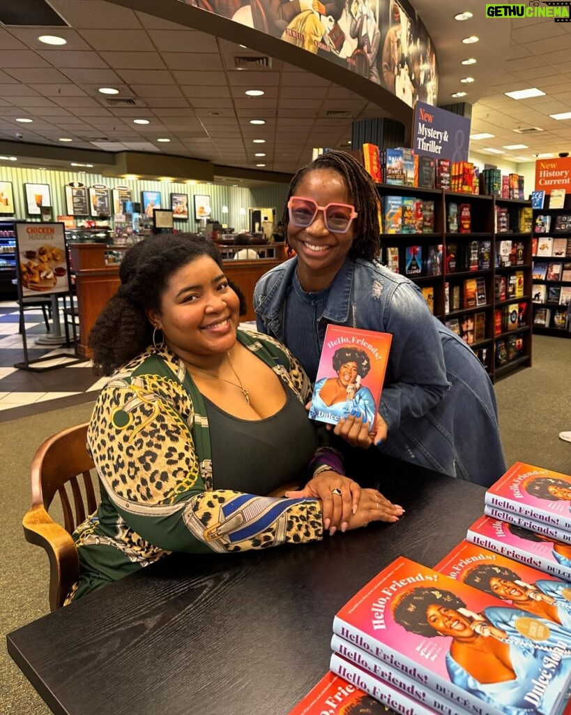 Dulcé Sloan Instagram - Last week was a whirlwind of press and blessings! @abcgma3 with @vladduthierscbs and @gayleking (she read my book and loved it! 😮) @abcgma3 with @demarcomorgan trying my best to make @michaelstrahan jealous (didn’t work 🥺 lol) and my book signing in @bnclarendon where @aminahimani blessed me with her presence! Dress 1: @eloquii Dress 2: @torrid Thank you for all the love!