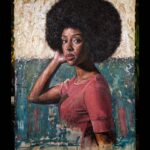 Ebony Obsidian Instagram – At a loss. I feel as though very rarely do people see you, truly, as you are. But, in one of my oldest, bleach stained, shirts, picked out Afro, and minimal makeup, I feel incredibly seen. @TimOkamura this painting is stunning. Your artistry, is stunning. Swipe to see my childhood self portrait. See the difference? Thanks Tim! 😅