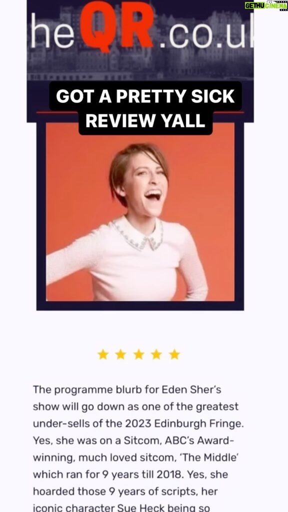 Eden Sher Instagram - SOME PRAISE FOR #iwasonasitcom. First two weeks sold out but second half still avail!!! THX FOR MAKING THIS EXPERIENCE REAL SPECIAL GUYS
