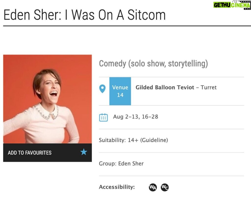Eden Sher Instagram - EDEN SHER: I WAS ON A SITCOM COMIN AT YA THIS AUGUST THIS EDINBURGH!!!!! directed by @sararejaie and @charliemcdermott written by ME. link to buy tix in bio!! @edfringe see ya in August!!!!!