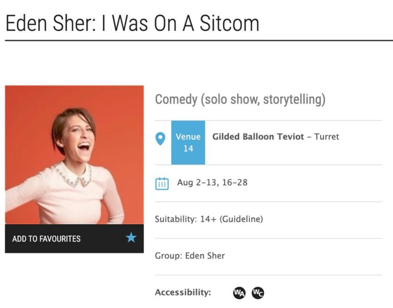 Eden Sher Instagram - EDEN SHER: I WAS ON A SITCOM COMIN AT YA THIS AUGUST THIS EDINBURGH!!!!! directed by @sararejaie and @charliemcdermott written by ME. link to buy tix in bio!! @edfringe see ya in August!!!!!
