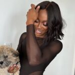 Ego Nwodim Instagram - @bevza baby thank you for having me 🖤🖤 my son was mad he didn’t get the invite but i hit him with a couple treats, rubbed his belly one time and now we all good!