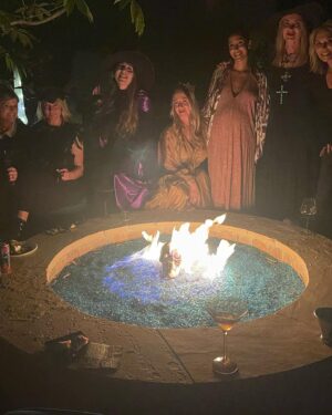 Eileen Davidson Van Patten Instagram - Witches party!!! With these amazing women. 👻😈💀🎃🍸 a little caviar a lot of martinis and a psychic!