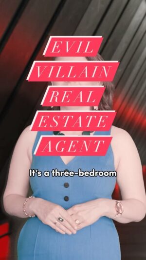 Elaine Carroll Instagram - evil villain real estate agent 😈🌋 #comedy #funny #characters #realestate #realestateagent #realtorlife