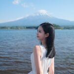 Elaine Ho Instagram - 我在富士山腳下 🗻 #富士山下 #富士山河口湖 #大石公園 outfit/ @greenpea_tw