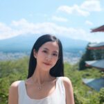 Elaine Ho Instagram - 我在富士山腳下 🗻 #富士山下 #富士山河口湖 #大石公園 outfit/ @greenpea_tw