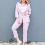 Elena Asimakopoulou Instagram - 1,2 or 3??? In a pink mood…🌸🌸🌸 #spring #suit #pinkmood #totallook #outfitoftheday #enzzofashion #loafers #shoes #scarpiamobyelena #scarpiamo_by_elena_nea_erythraia