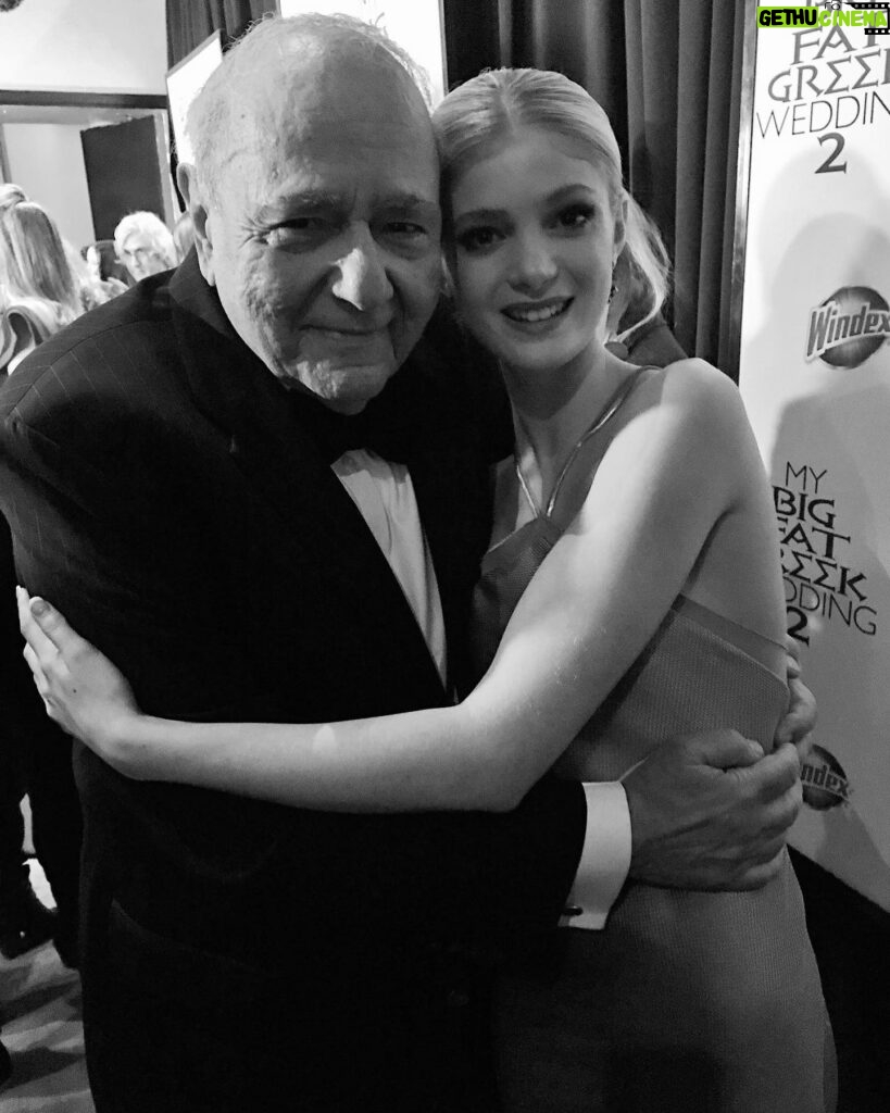 Elena Kampouris Instagram - My heart is broken to hear the news of my on-screen Pappou, Michael Constantine’s passing. He welcomed me the very first day I met him at our table read with open arms into the Portokalos family. Michael was full of so many wonderful, colorful stories and a proud Greek American at that - one who was so generous towards me to share countless stories into the wee hours of the night on set in-between filming. He was truly a special, sweet man and I am so grateful I had the good fortune of meeting him. Though I’m devastated to think that I will never get see him again, or hear another one of his stories, or his comforting laugh and warm bear hug - I will forever take comfort in the memories we shared and that he will eternally be my Portokalos Pappou. 🇬🇷💔Rest In Peace, Pappou💔🇬🇷