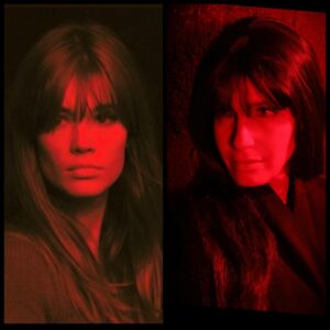 Elisa Tovati Instagram - Au revoir, Françoise Hardy 🌹 votre voix et votre musique ont marqué des générations. En hommage à votre talent inoubliable, j’ai recréé cette photo iconique et repris « Des ronds dans l’eau ». Votre héritage continue de vivre en nous. ❤️