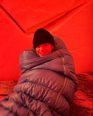Elisha Applebaum Instagram - Safe to say I’ve had the most incredible time in Lapland. From the moment you land you can feel the heart of the place. Everywhere you turn is beautiful and everyone is so nice!! I loved it, I already miss it and I will be back.

Tip for sleeping in the snow hotel: when going to bed keep one eye and your nose out of the sleeping bag. See picture 2.

Thank you @arcticsnowhotel for making my Lapland dreams a reality 🧊💙