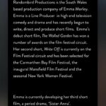 Eliza Butterworth Instagram - SISTER ANNA 🎬📽️🎞️ I am so honoured to be stepping into the role of Anna Lischer alongside the brilliant @tomyork_official in the incredible new short film ‘Sister Anna’ written and directed by Emma Morley and produced by @randombirdproductions . We are so excited to film this fantastic new project! @emmamorleyrandombird ✨✨✨