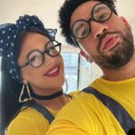 Eliza Butterworth Instagram - Happy Halloweeeen!!! 🧡🎃🧡 this is from our lil Halloween party last year for the little ones! For their amusement, Michael and I went as Minions! #halloweenhoneys #pumpkinpeeps #spookysausages #magnificentminions