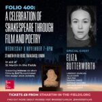 Eliza Butterworth Instagram - Come and celebrate Shakespeare with us! 🎭📖🎭 I am so honoured and excited to be performing alongside this phenomenal group of actors for the InVerse film and Shakespeare project at St Martin’s In the Fields. This evening will look to cherish the works of Shakespeare through performance as well as showing the magnificent and powerful films made my BAFTA nominated director Jack Jewers who weaves the words of Shakespeare into films that capture the most moving themes around the world. Please join us on Wednesday 8th November at 7pm! @inversefilms @stmartininthefields @jackjewers 💫💫💫