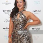 Eliza Butterworth Instagram - Oh what a night! 🪩🏙️🪩 at the absolutely exquisitely stunning @artotellondonbattersea ART’OTEL BATTERSEA in London! The most gorgeous and unique hotel I have ever seen with such mindblowing views of Battersea Power station! We had synchronised swimmers, live music and painters making stunning art in front of us! Unreal!! Woooww! Thank you so much @artotellondonbattersea for having us also to dine on the delicious food from @joiabattersea! Beautiful. @artotel #myartotel #artotelbattersea #joiarestaurant ✨✨✨ thank you so much to @epilogueagency and @loopvip