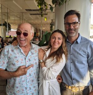 Elizabeth Hendrickson Instagram - It’s no secret that Jimmy Buffett was the best. We are lucky enough to say that we have many memories with him that will remain in our hearts forever. Josephine has been listening to him since she was born and her summer anthem this year was “volcano”. 
Smooth sailing Jimmy, Fins up 🦈