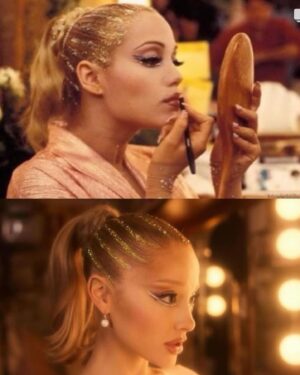 Elizabeth Berkley Instagram - SHOWGIRLS 👯‍♀️This past week, the magical @arianagrande recreated my #Nomi for #halloween with all the love and attention to detail that only an artist with her heart and creative genius could do. 

I adore you, @arianagrande and love how you and @lizgillz had fun with #nomiandcrystal in a way that only you two could. When you are from #differentplaces you have to watch your back because when you are wearing @versace  #versayce #theresalwayssomeoneyoungerandhungriercomingdownthestairsafteryou 🌋😝🥰❤️🔥🌟🎬
Always grateful to the genius @byellenm for creating the most incredible looks for Nomi. @davidcraigforrest for visionary makeup and #marieangeripka for hair magic 
Your creative team is genius too: @manthony783 💄#halloween