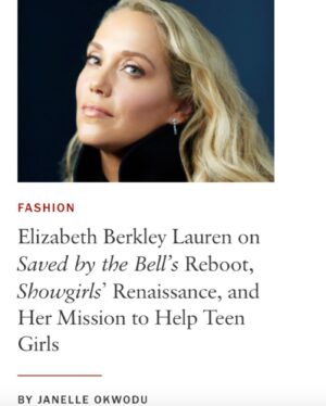 Elizabeth Berkley Instagram - Thank you to @okjanelle for a most meaningful interview for @voguemagazine ! It was one of the rare times that what was in my heart was heard with a level of depth you carry and translated into an article that reflected our authentic conversation. It was a joy. Thank you for honoring my truth. ❤️ (link in bio)
📸: @jeffvespa 
💄:@kathleenkarridene
💇🏼‍♀️:@kikihaircutter
💇🏼‍♀️:@traceycunningham (color)
💃🏼:@jeanannewilliams
Coat:@ralphlauren
Earrings: @anitakojewelry ✨
