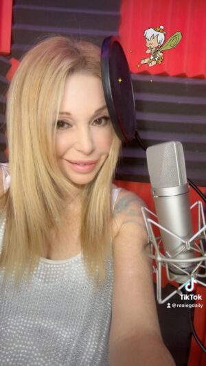 Elizabeth Daily Instagram - More voice trivia it’s #bambam !! #voiceover #dubbing #theflintstones #movie