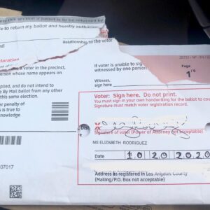 Elizabeth Rodriguez Instagram - I need to share this journey with you all. I’m currently not in CA (where I am a resident) so a friend FedEx my voting package to me. I was very concerned that it wouldn’t get back to CA promptly so I Fed Ex it to another friend “overnight” so that she would put it in a ‘Drop Off Box’. I checked in with her and asked if she had received the package. She had received a  notification that it was delivered but she hadn’t gotten her mail. I was trying not to push her to get it ,as she was doing me a favor ( to her defense, she has done me many favors and she has been insanely busy and overworked) but I was freaking out inside. I texted her again with a “friendly reminder” the next day. Then this past Monday my biggest fear happened. MAIL HAD BEEN TAKEN FROM HER BUILDING. When we spoke she was stressed out , spending all morning trying to find it and figure out next steps. My ballot was found in the  street and had been tampered with.  I hung up in a Total Panic , started researching and spoke to someone in Sacramento that said it was too late to have another sent and gave me another number that got me no where.  I started to look for a flight  back to LA so I could vote in person. I became really emotional and could not stop crying. It triggered  a lot for me as a Latina woman from a broken, lower working class home,around people that were convinced they had no power.  I NEEDED to be part of this election more than anyone before. 
I spoke to her again about an hour later and She had spoken to someone at a voter’s registration office that told her as long as my signature matched (luckily that part of envelope was intact!), she could put it into another envelope and drop into “Drop Box”. I have been distressed all week about this but I woke up to an email that said “IT WAS RECEIVED AND WILL BE COUNTED” #VOTE #vota #BLM #shesepuede #latina #latinx #voteforchange #integrity #votehimout #thefuture